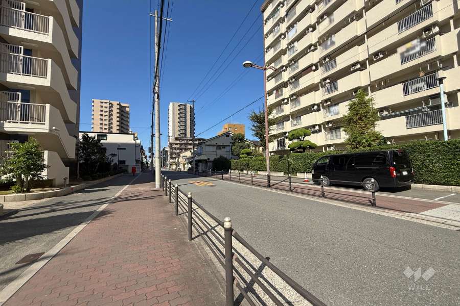 敷地北側の前面道路　