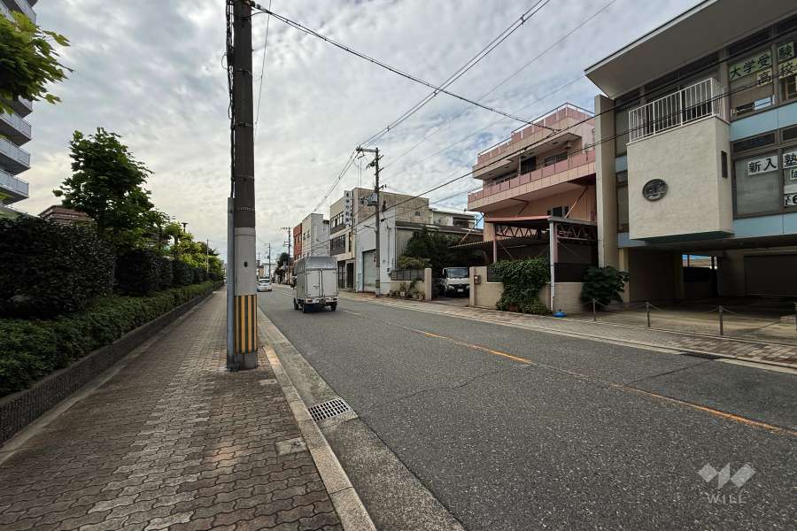 敷地北側の前面道路（東側から）
