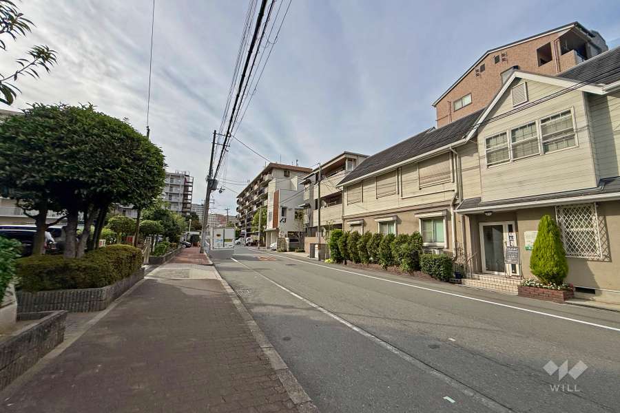 敷地北側の前面道路（東側から）