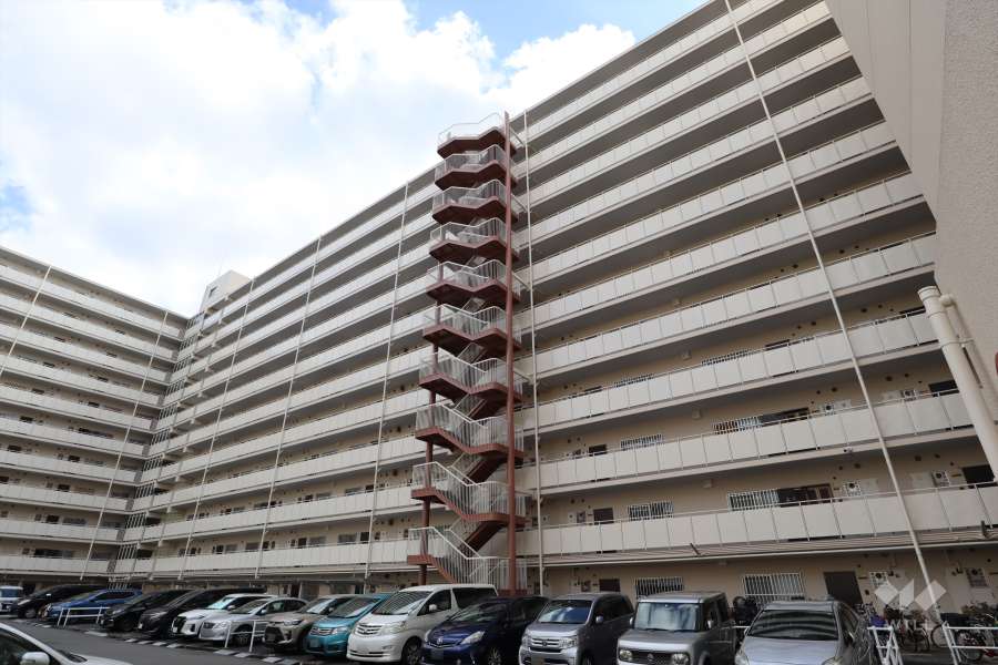 関目グリーンハイツの外観（B棟）（北側から）