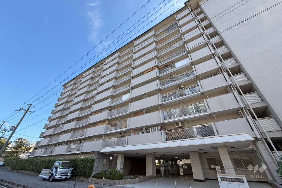 深江橋第2コーポの外観（南西側から）　　　