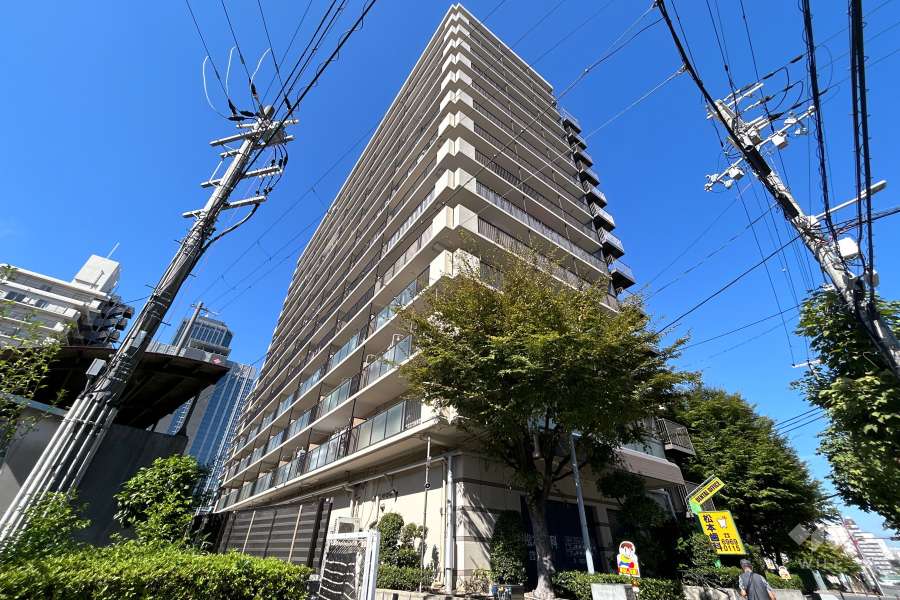 ネオコーポ大阪城公園2号棟の外観（南東側から）