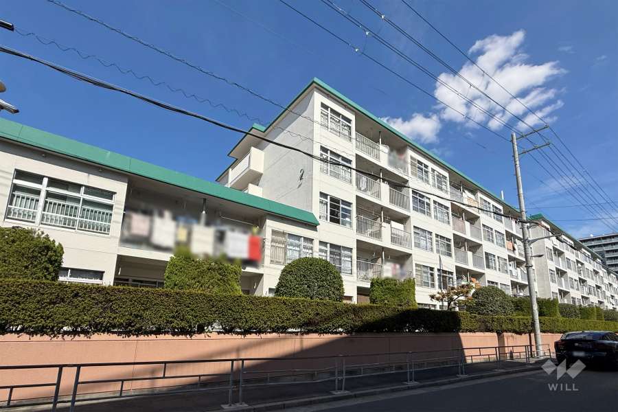 緑橋コーポ2号棟の外観（南西側から）