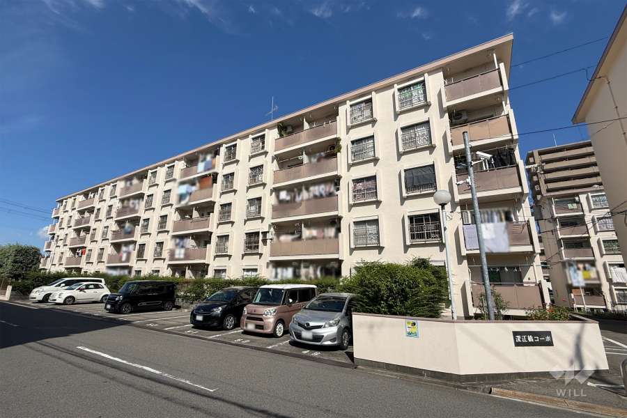 深江橋コーポF号棟の外観（南東側から）