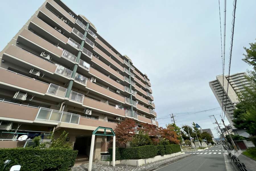 プロムナーデ関目22号棟の外観（南西側から）