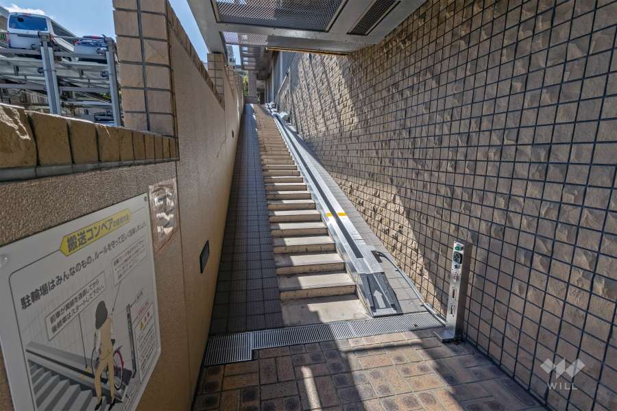 駐輪場へのスロープ
