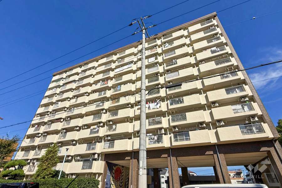 すみれ橋第1コーポ2号棟の外観（南東側から）
