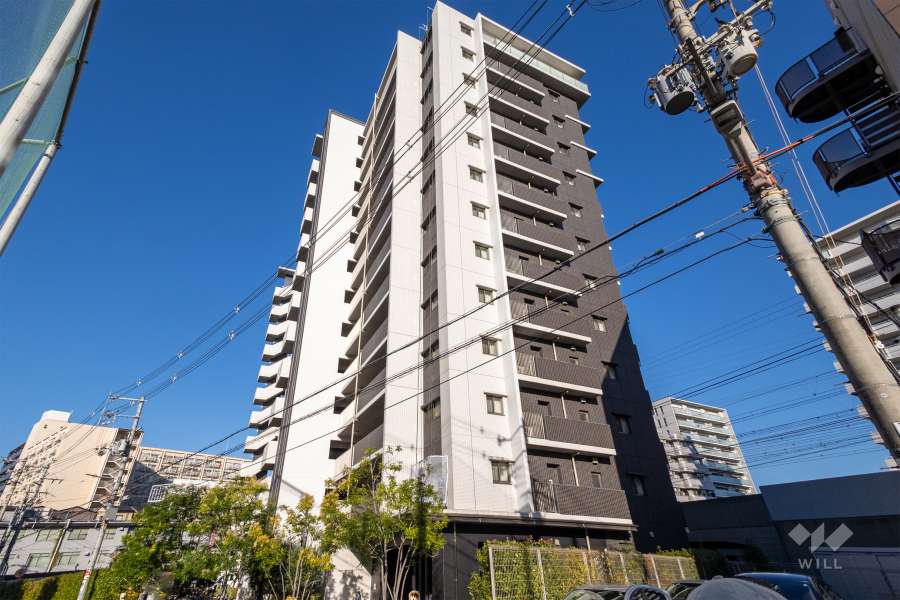 グランアッシュ京橋ネクサスの外観（南西側から）