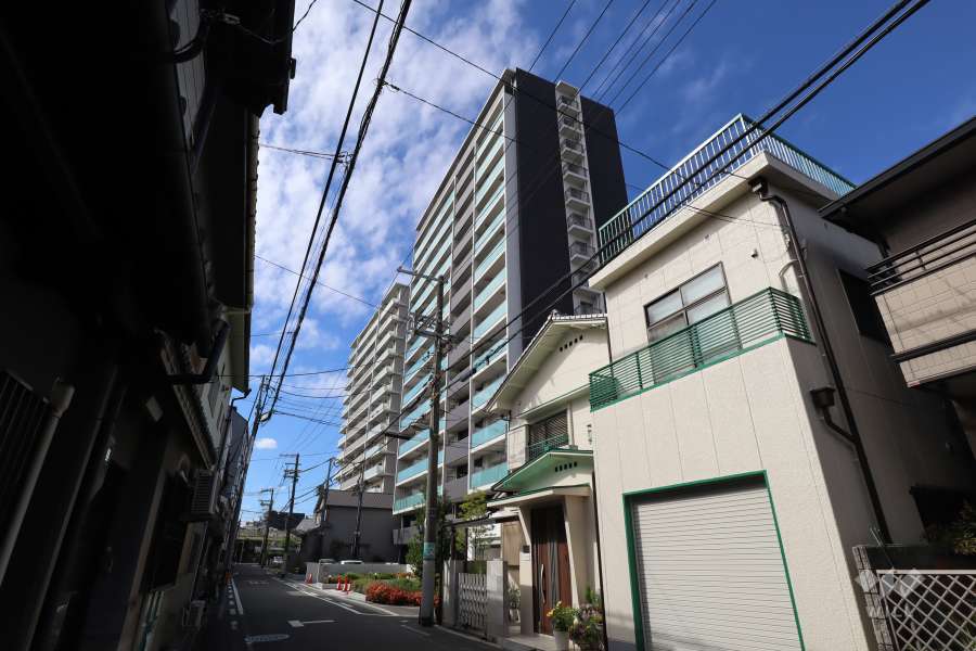 クリスタルエグゼ蒲生の外観(南東側から)