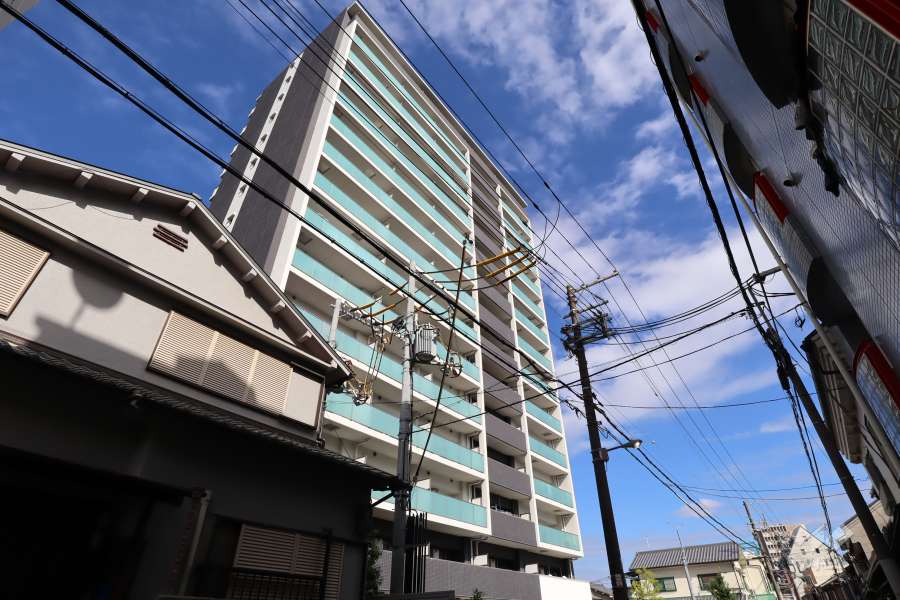 クリスタルエグゼ蒲生の外観(南西側から)