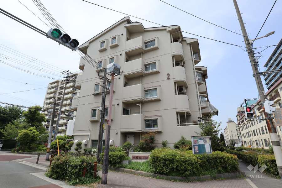 今福第３コーポコーポ２号棟の外観（北側から）