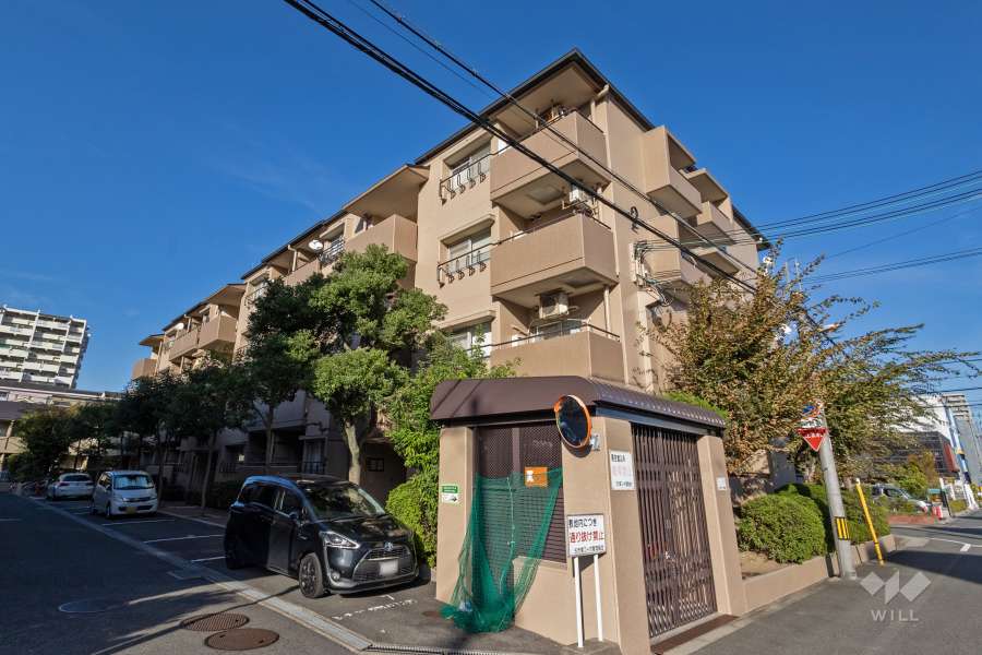 古市南コーポ2号棟の外観（南西側から）