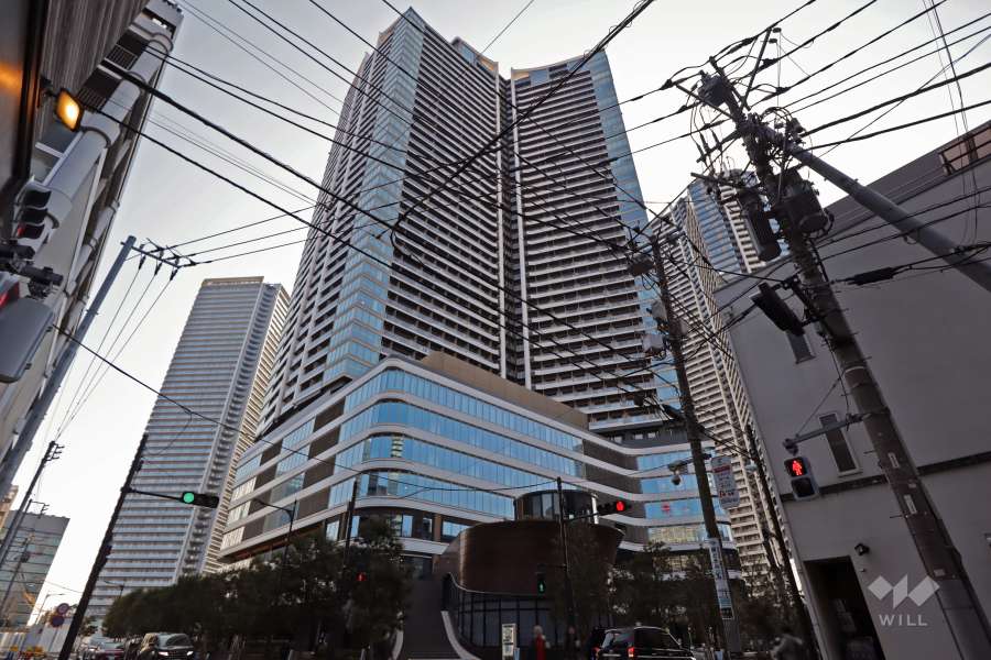 パークタワー勝どきミッドの外観(北側から)