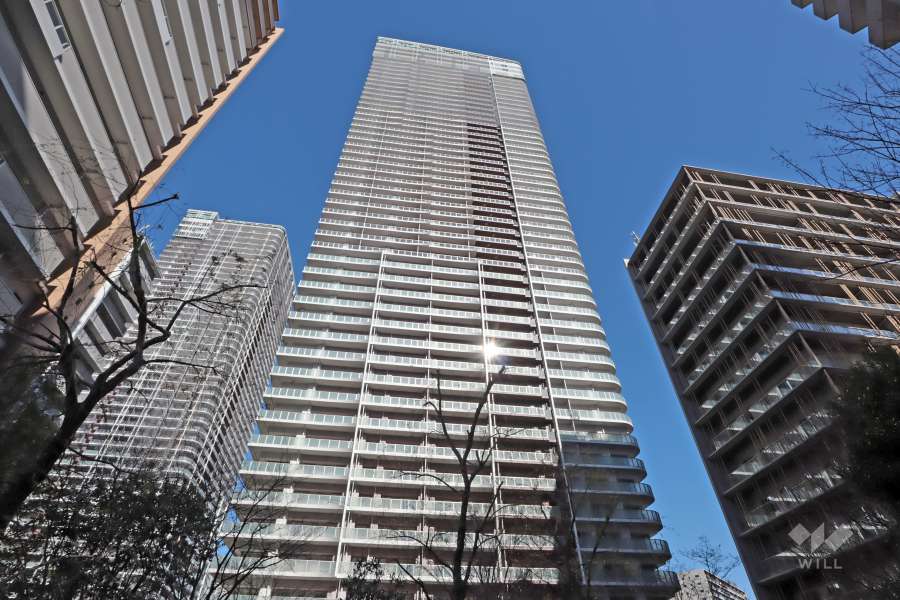 晴海フラッグスカイデュオパークビレッジT棟の外観(南側から)※2025年2月現在、建築中