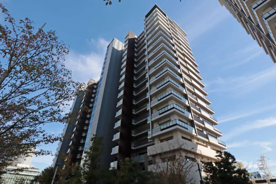 晴海フラッグシービレッジE棟の外観(西側から)