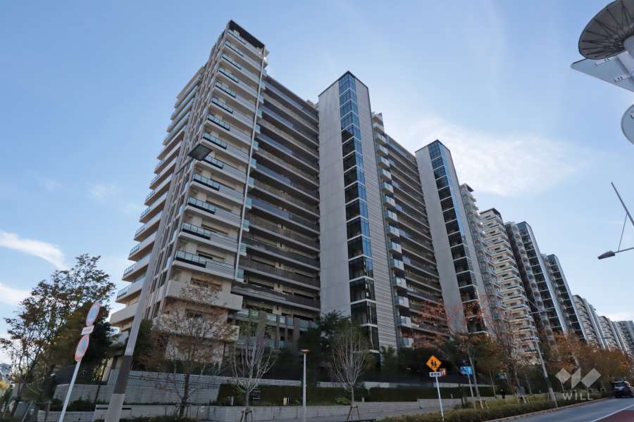 晴海フラッグシービレッジE棟の外観(北側から)