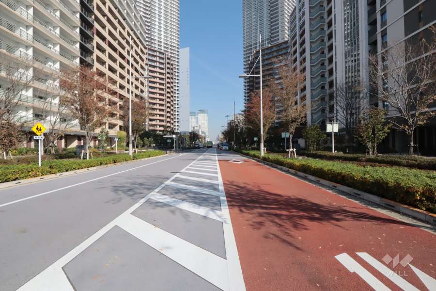 敷地北側の前面道路