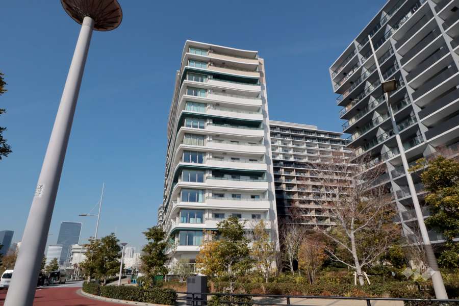 晴海フラッグパークビレッジA棟の外観(南東側から)