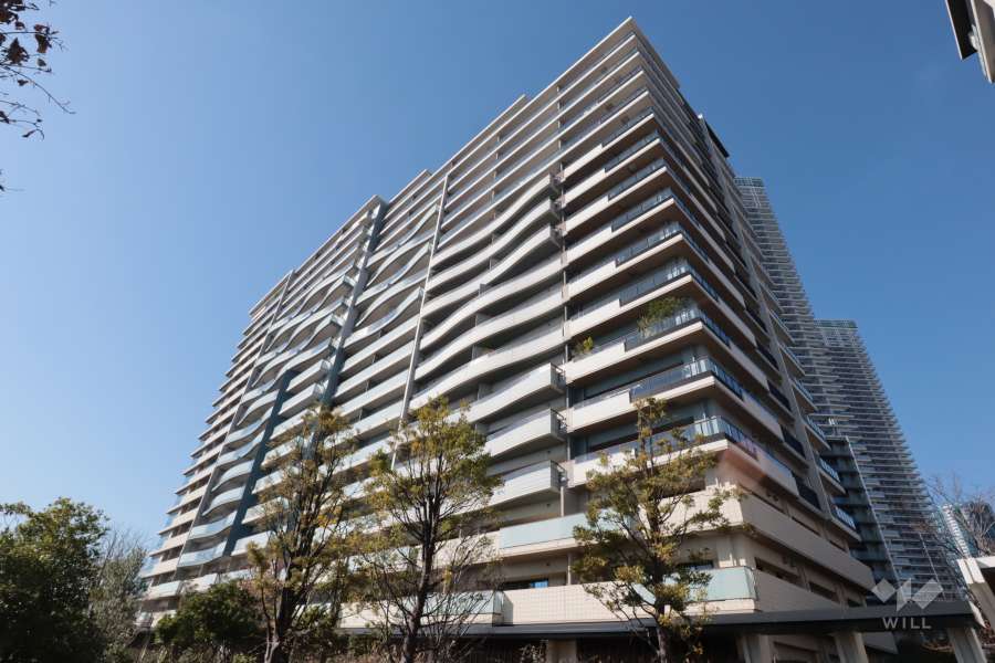 晴海フラッグシービレッジA棟の外観(北東側から)