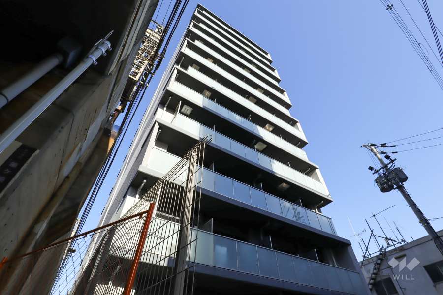 ファーストフィオーレ天王寺筆ヶ崎EYEの外観（北西側から）