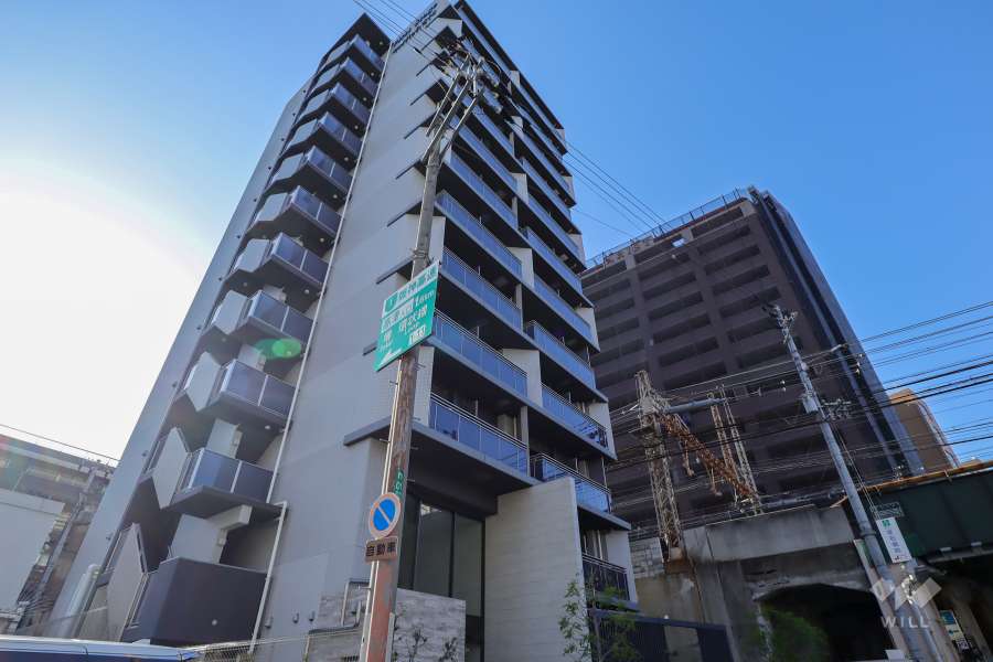 ファーストフィオーレ天王寺筆ヶ崎EYEの外観（東側から）