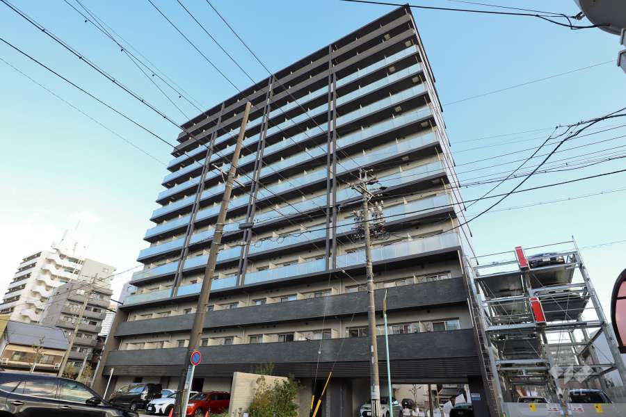 エスリード新栄グラティアの外観（北西側から）