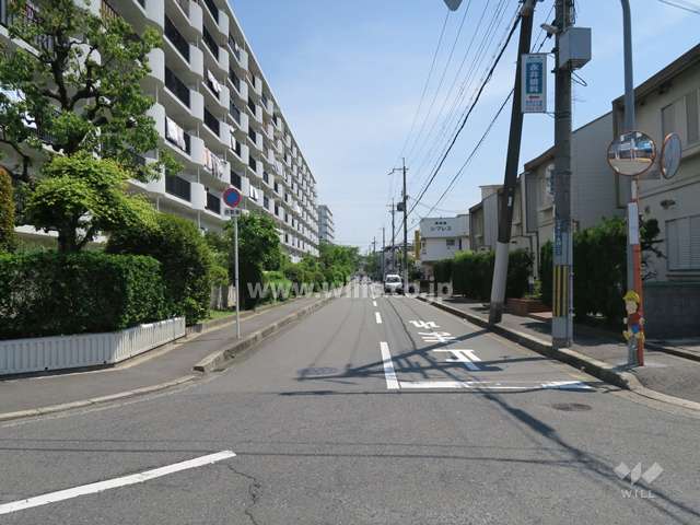 敷地南側の前面道路