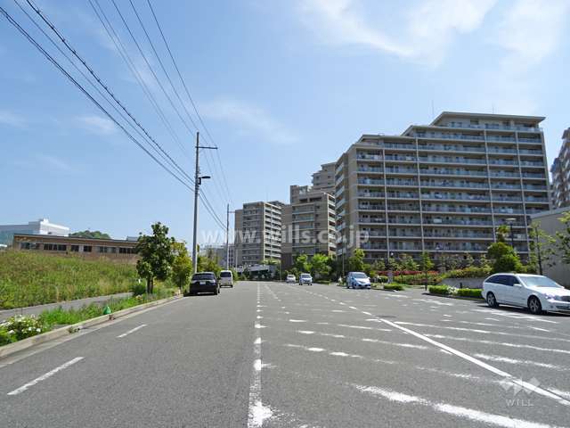 敷地北西側の前面道路。