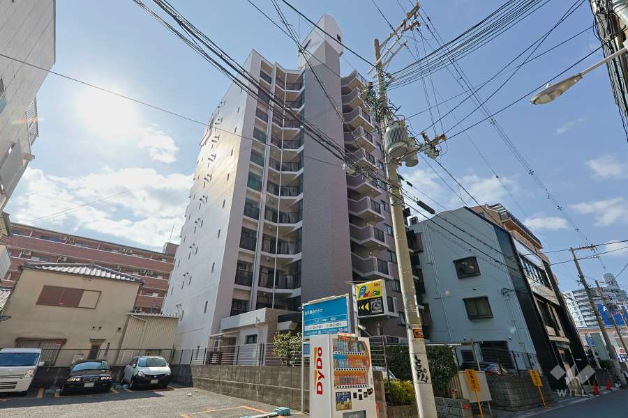 ヴェルビュ阿倍野昭和町駅前の外観（北東側から）