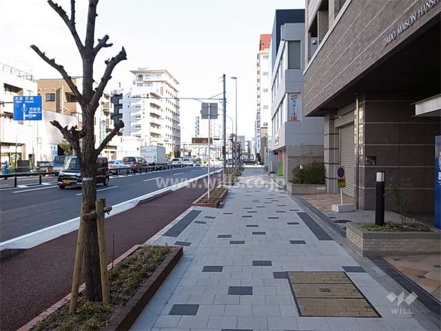 敷地の北側は国道2号線に面しています。