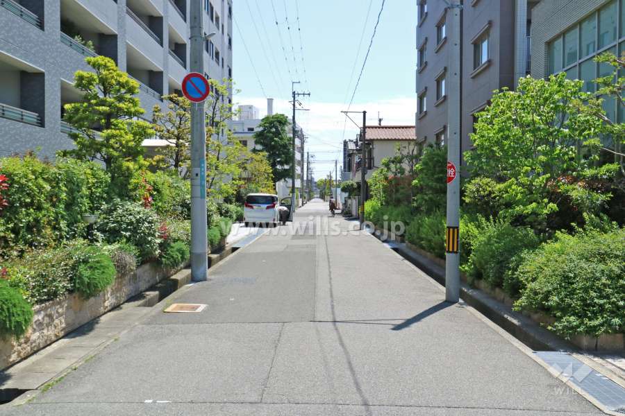 敷地東側の前面道路