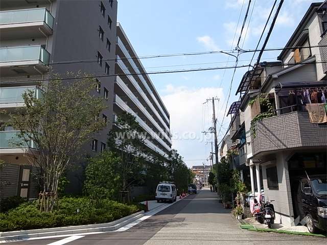 敷地東側の前面道路。