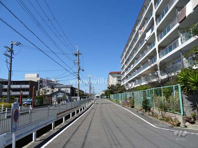 敷地内南側の前面道路