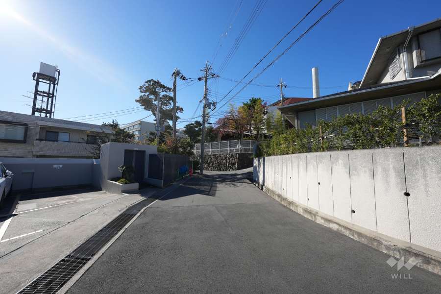 敷地北側の前面道路（東側から）