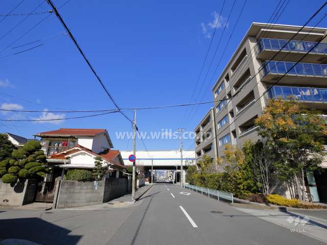 敷地西側の前面道路
