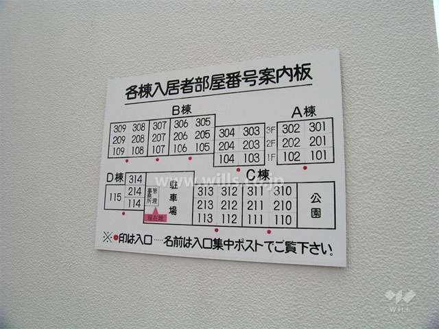 棟内の案内図