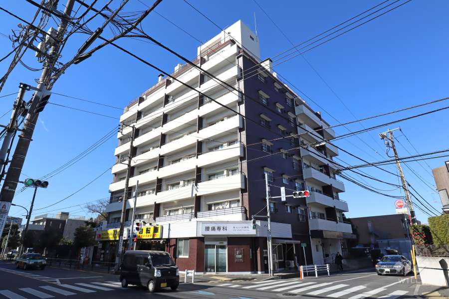 日商岩井上高田マンションの外観（南東側から）