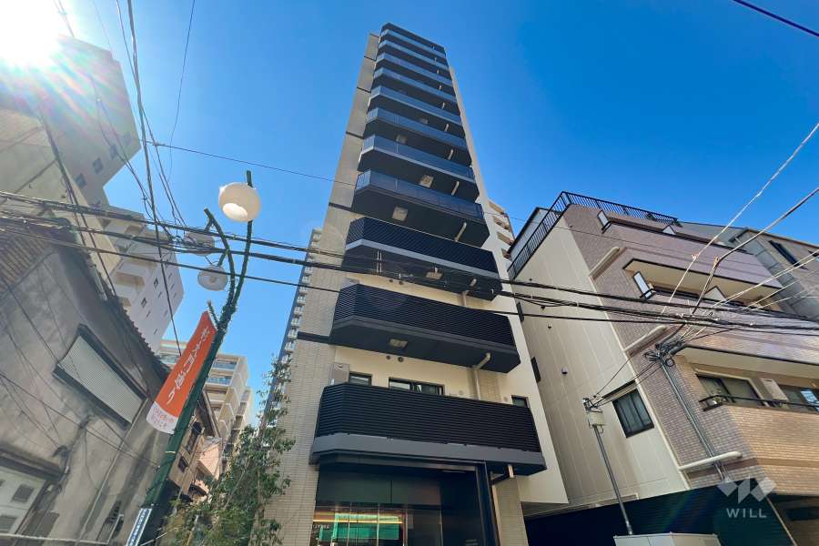 オープンレジデンシア四谷舟町の外観（南東側から）
