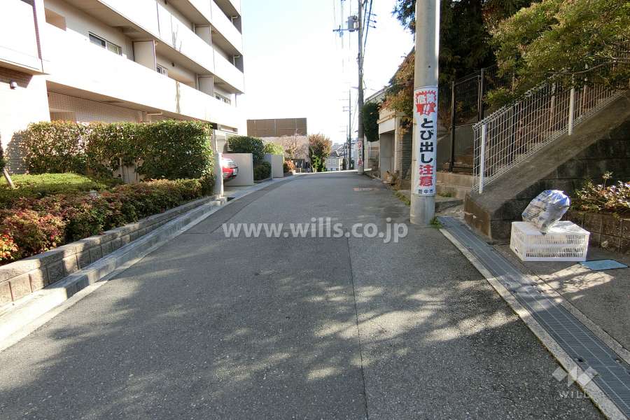 敷地南側の前面道路