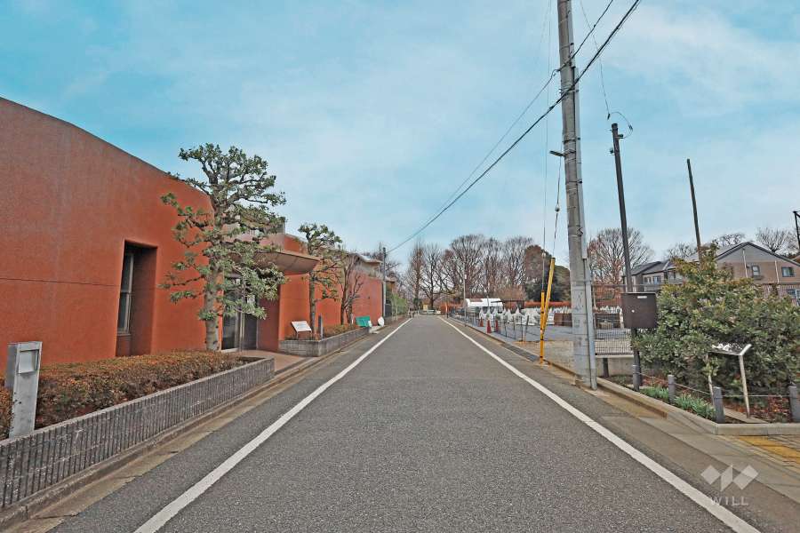 敷地北側の前面道路（東側から）