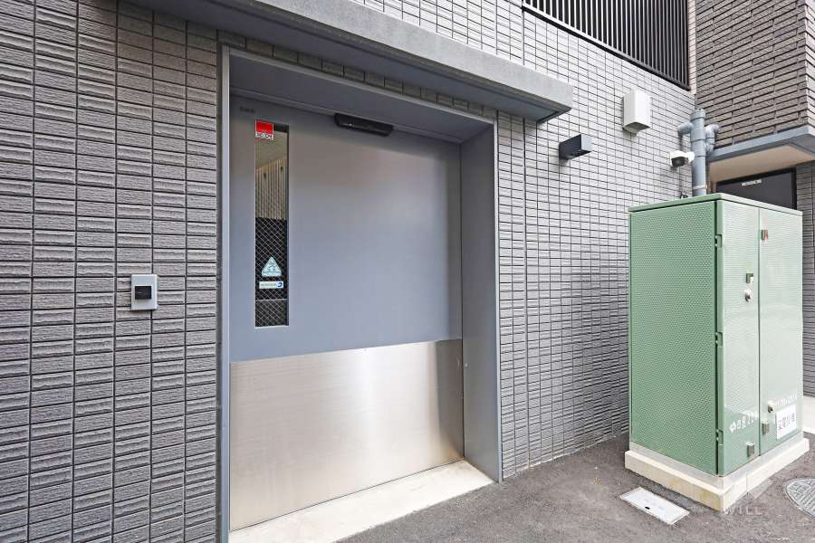 駐輪場の出入口