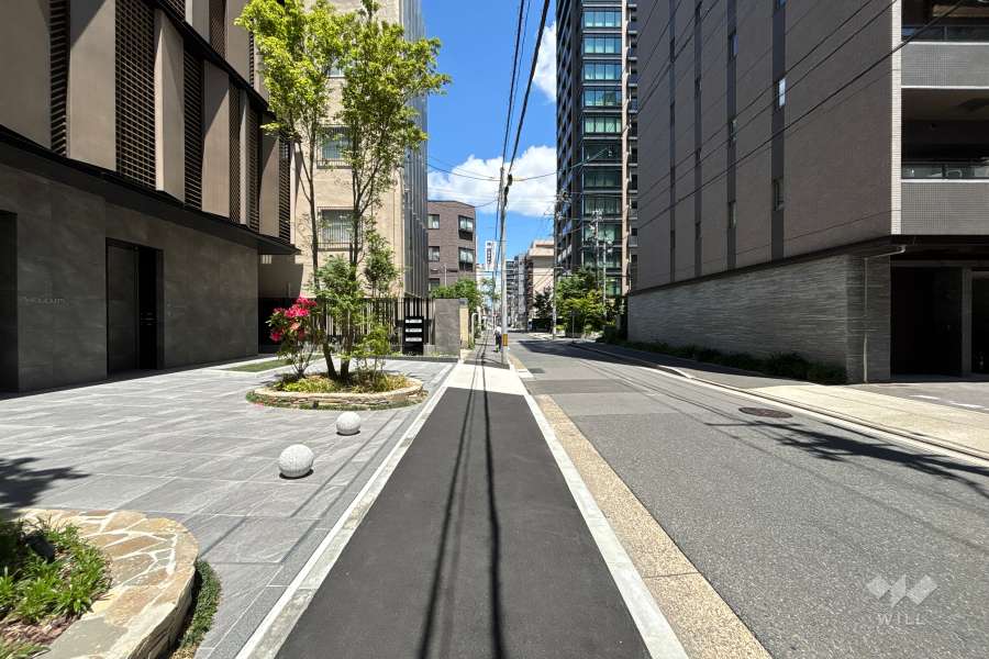 敷地東側の前面道路