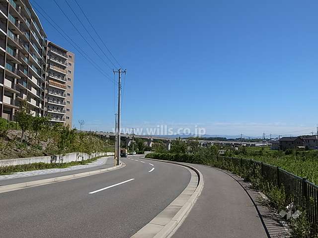 敷地南側の前面道路。