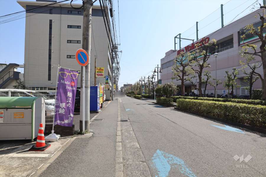 敷地南側の前面道路　