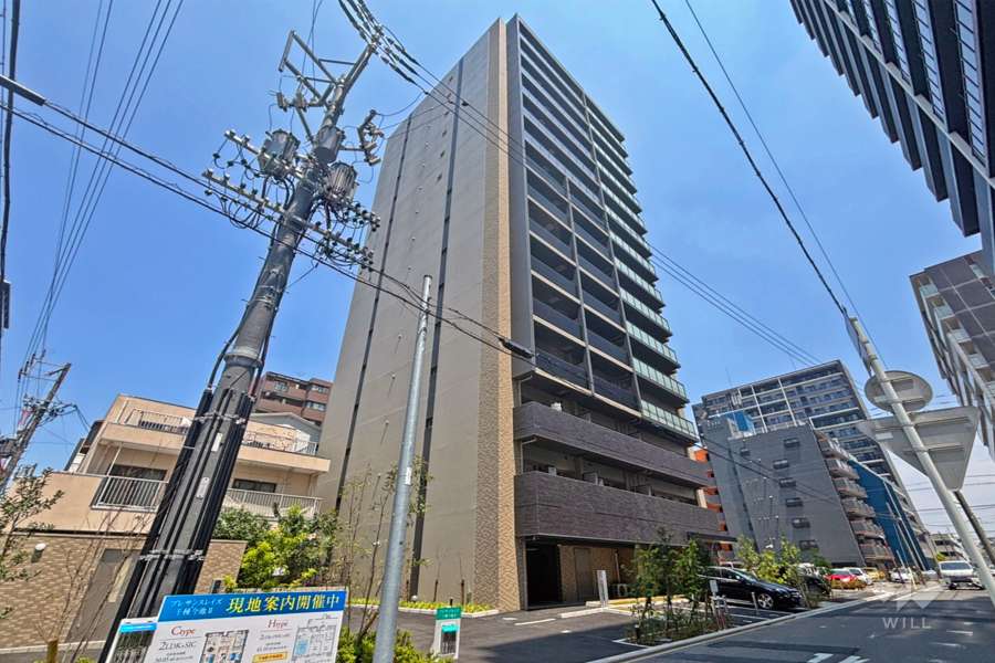 プレサンスレイズ千種今池Ⅱの外観(南西側から)