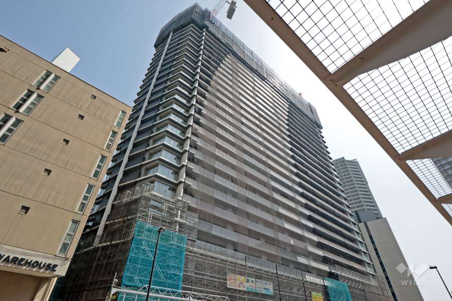 リビオタワー品川の外観(南東側から)※建築中・2025年4月30日現在