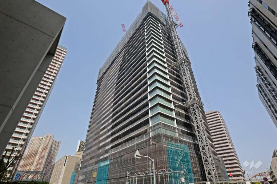 リビオタワー品川の外観(北東側から)※建築中・2025年4月30日現在