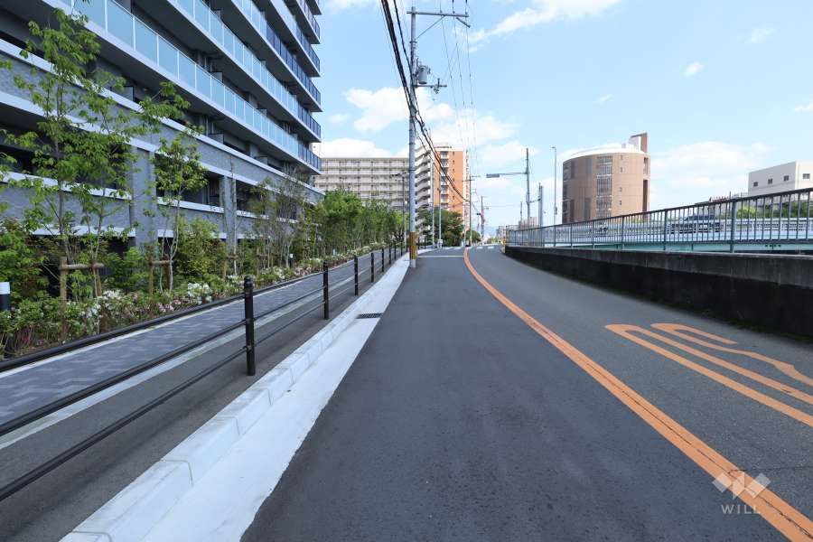 敷地南側前面道路（西側から）