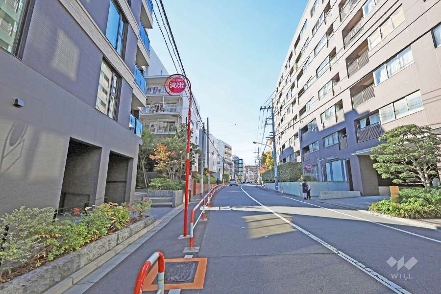 敷地北側の前面道路（東側から）