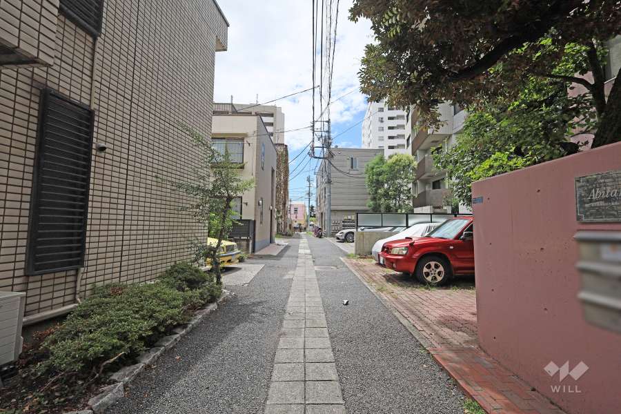 敷地東側の前面道路